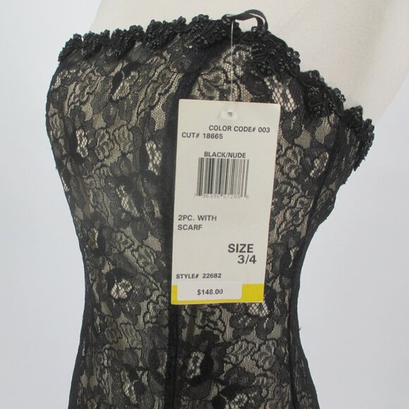 Vintage 90s Lace Maxi Dress Gown Jump XXS - Picture 7 of 14